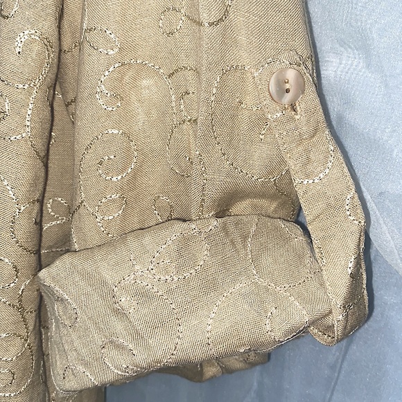 MIRASOL EMBROID. LINEN/RAYON BUTTON DWN SHIRT SZ M - Picture 13 of 14